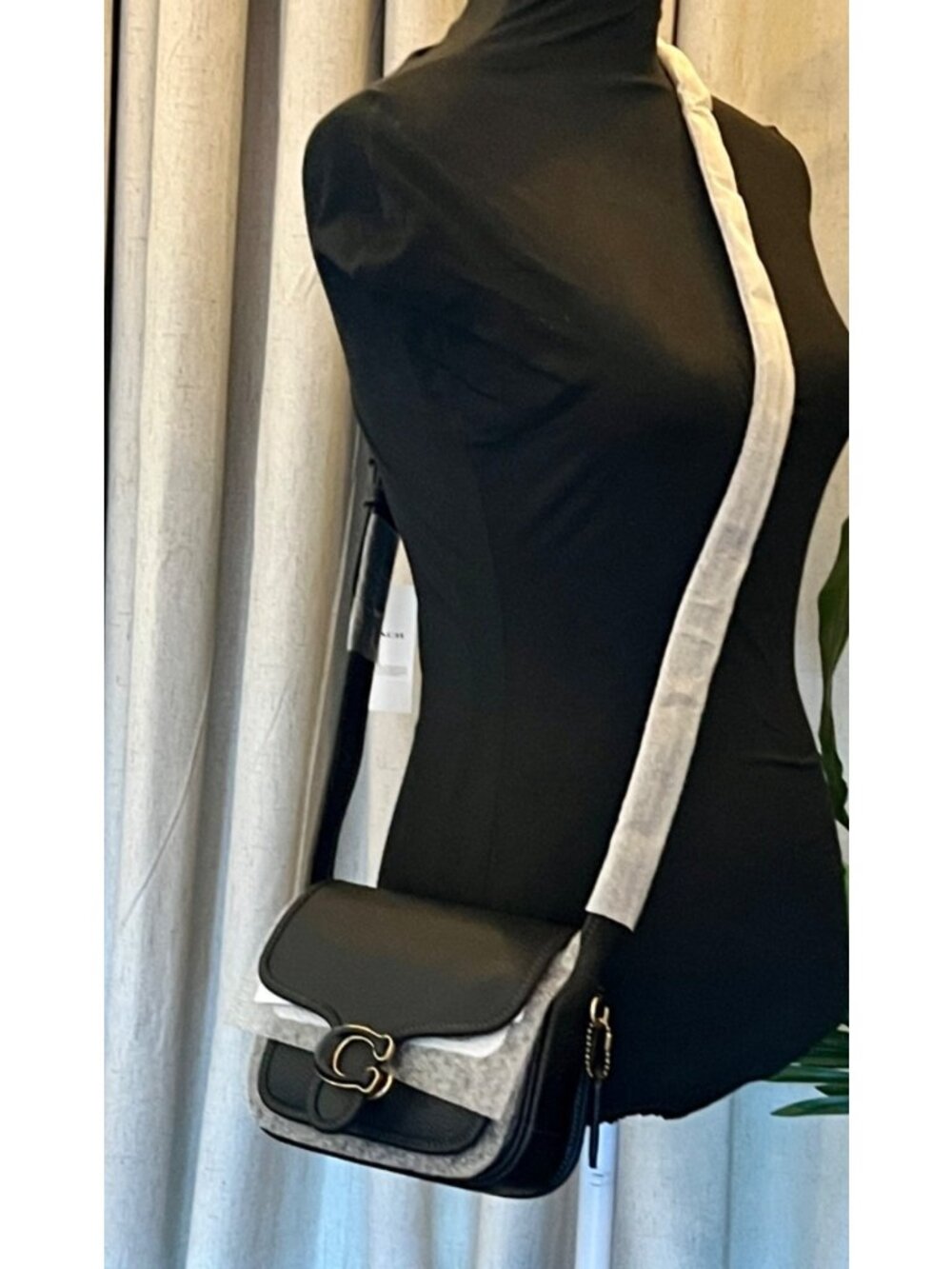 AUTHENTIC COACH BLACK LEATHER TABBY MESSENGER HANDBAG - NEW WITH TAGS - Picture 10 of 10